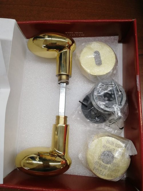 Pomolo per porta Poggi&Mariani KING 37 R con rosetta Art. 37R8OL- Oro Lucido